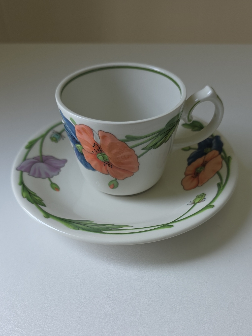 Villeroy & Boch Amapola Flat Cup and Saucer Set